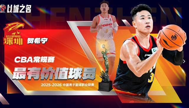 火博体育登录入口-毫无悬念！贺希宁加冕CBA常规赛MVP，场均狂砍20+5+4还要率队争冠
